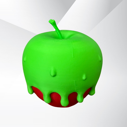 The back view of a poison candy apple light with the light turned off on a white background.