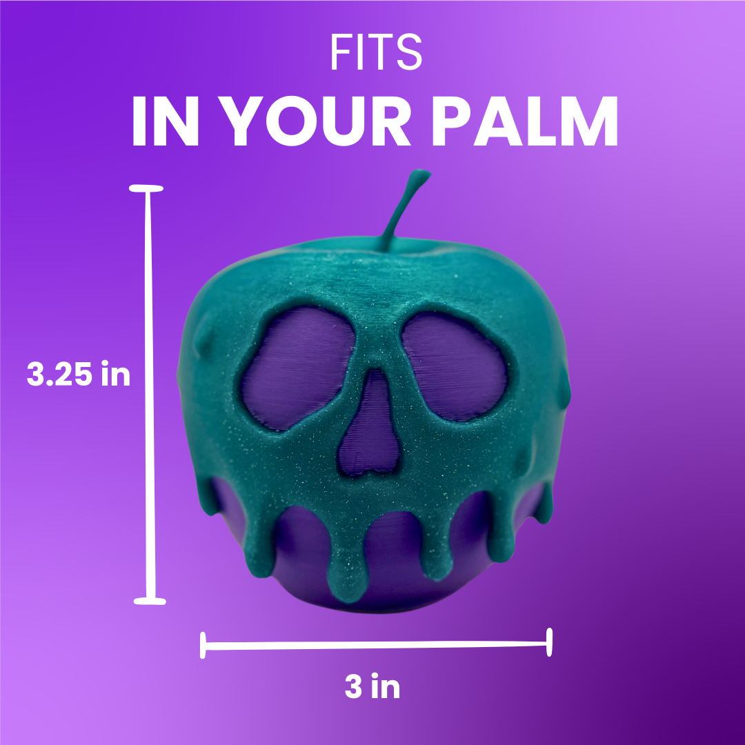 A view of the poison candy apple light's dimensions.