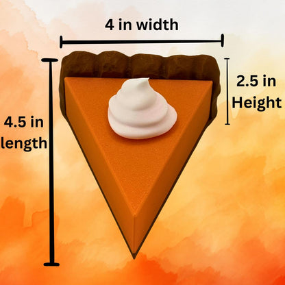 A view of the pumpkin pie light and its dimensions.
