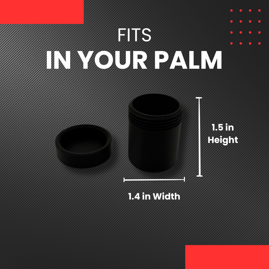 Compact Token Vault fits in your palm, measuring 1.5 inches tall and 1.4 inches wide, perfect portable storage for arcade tokens or US quarters.