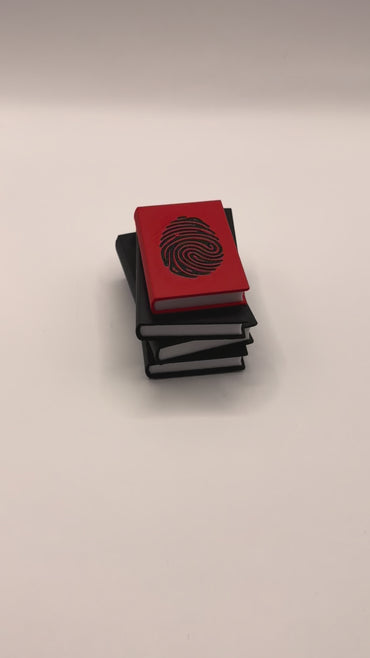 Tiny Brights: Light Up Stack of Books | True Crime Book Light | Bookshelf & Book Nook Decor
