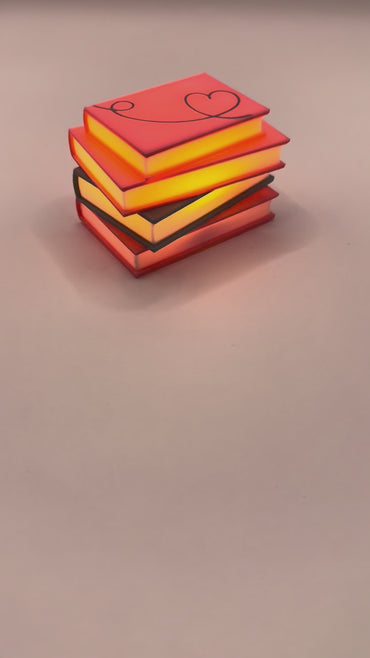 Tiny Brights: Light Up Stack of Books | Romance Novel | Book Nook & Bookshelf Decor